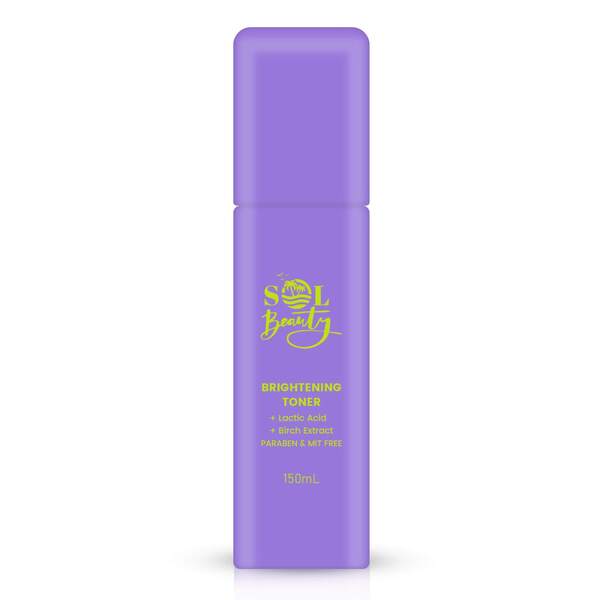 Sol Beauty brightening toner with lactic acid hyaluronic acid 150ml - British product