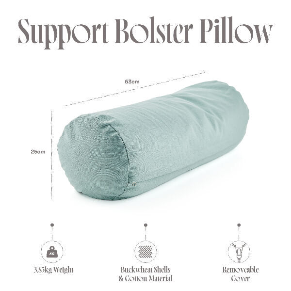 Myga yoga buckwheat bolster pillow sand, UK version