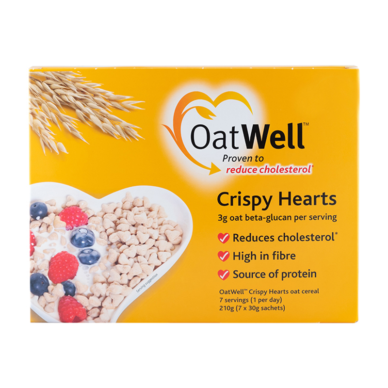 Oatwell Original Oat Bran Powder with Beta-Glucan 14 Day Supply - Crispy Hearts