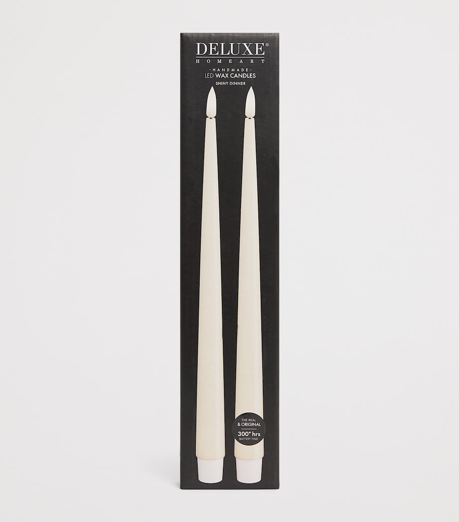 Deluxe Homeart wax LED dinner candles set of 2 - British product