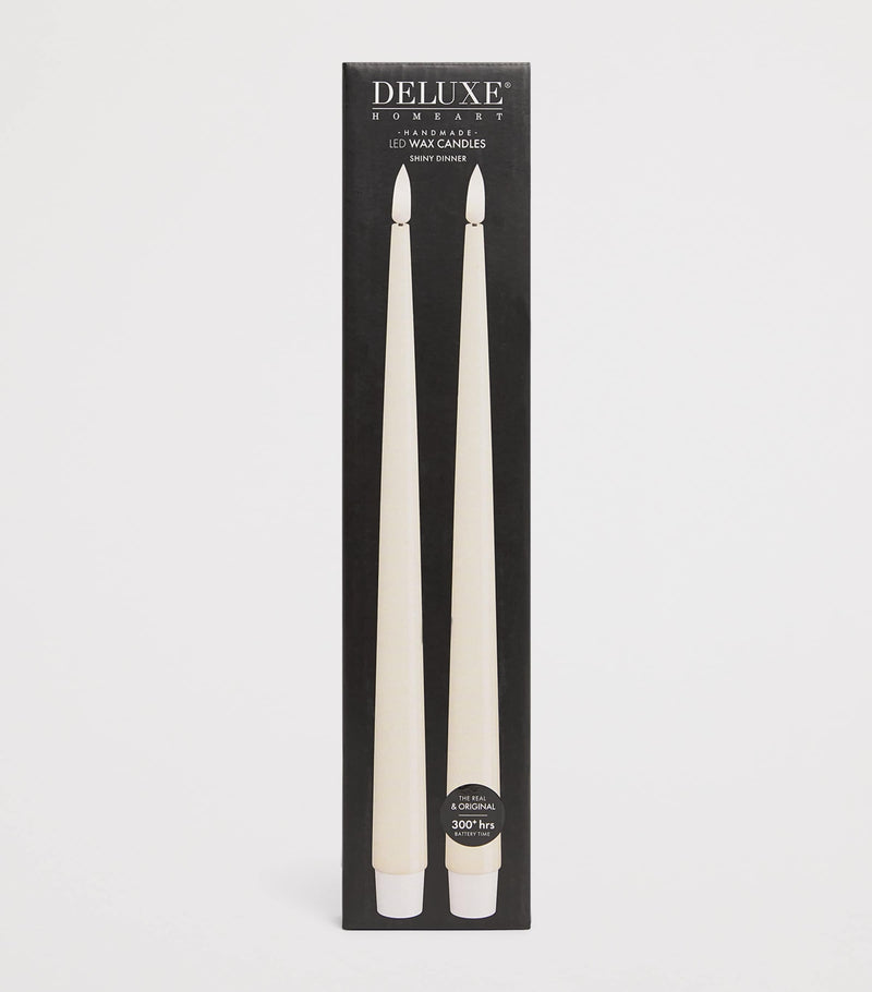 Deluxe Homeart wax LED dinner candles set of 2 - British product