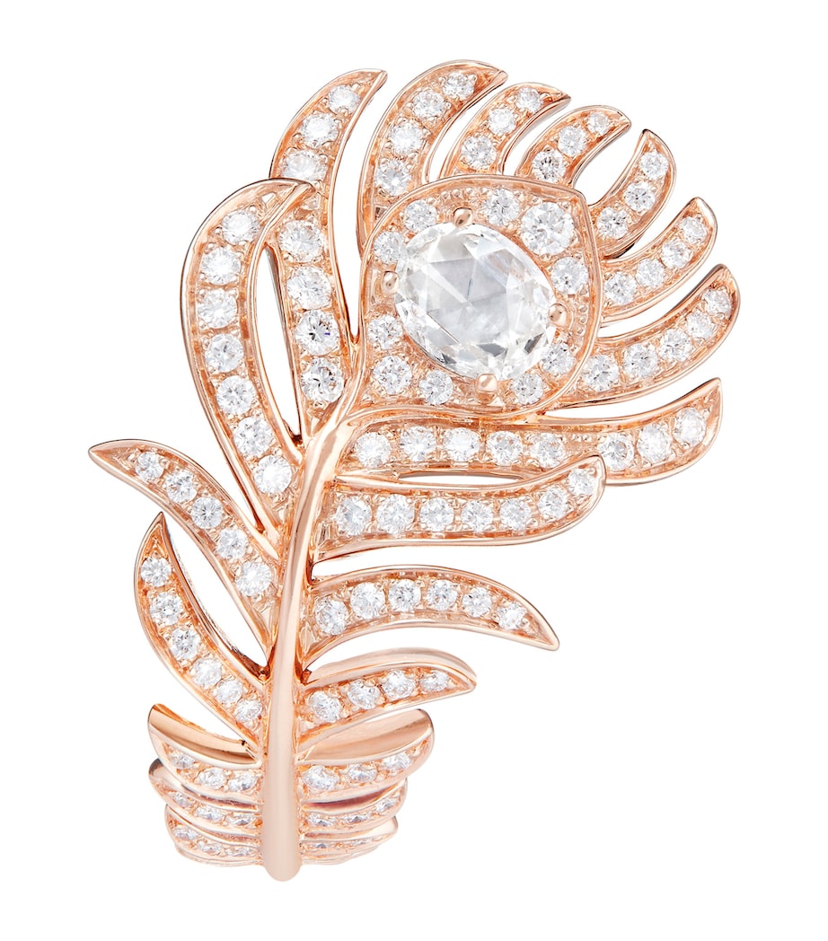 Boucheron small rose gold Plume de Paon ring - British product