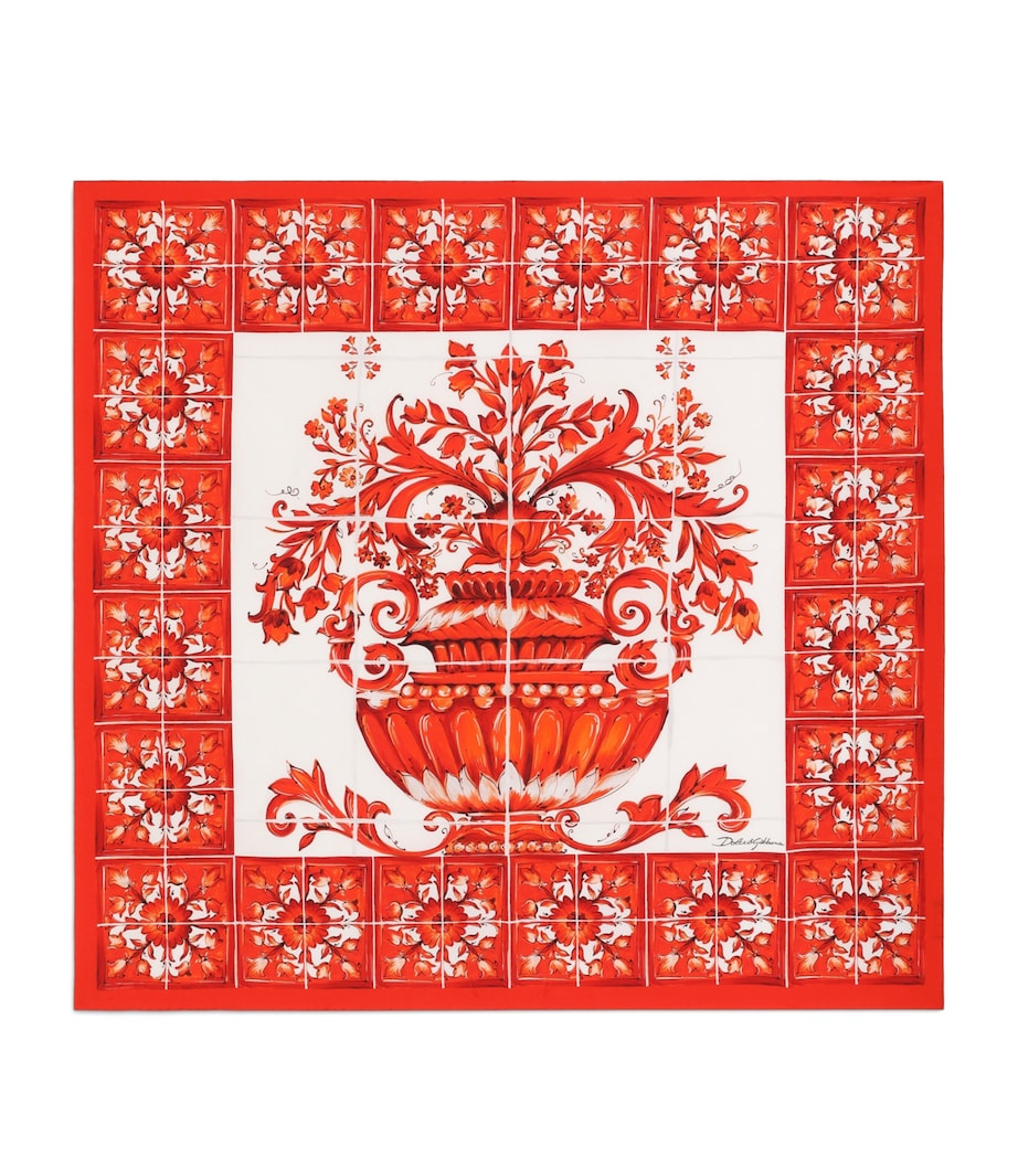 Dolce&Gabbana silk foulard Majolica print 50cm, UK version