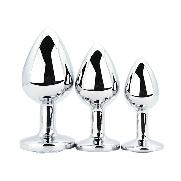 Loving Joy Toosh metal butt plug set 3 sizes silver (British brand)