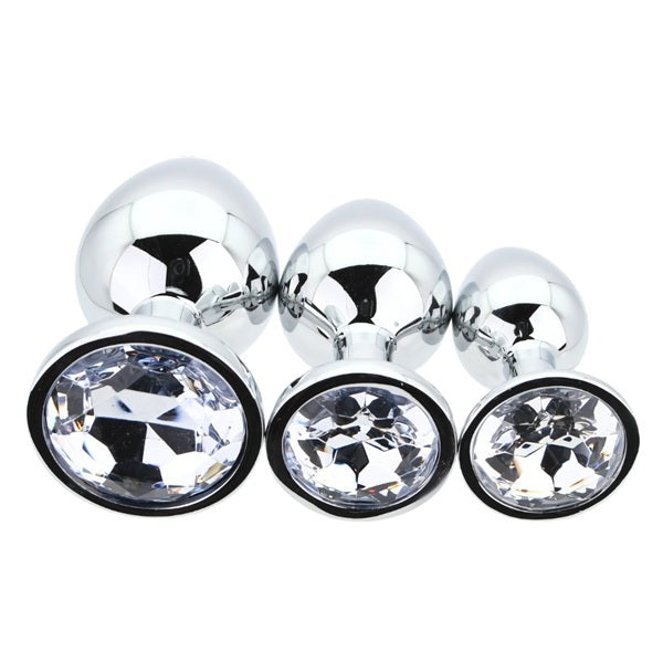 Loving Joy Toosh metal butt plug set 3 sizes silver (British brand)