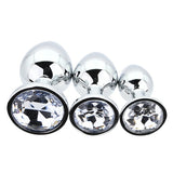 Loving Joy Toosh metal butt plug set 3 sizes silver (British brand)