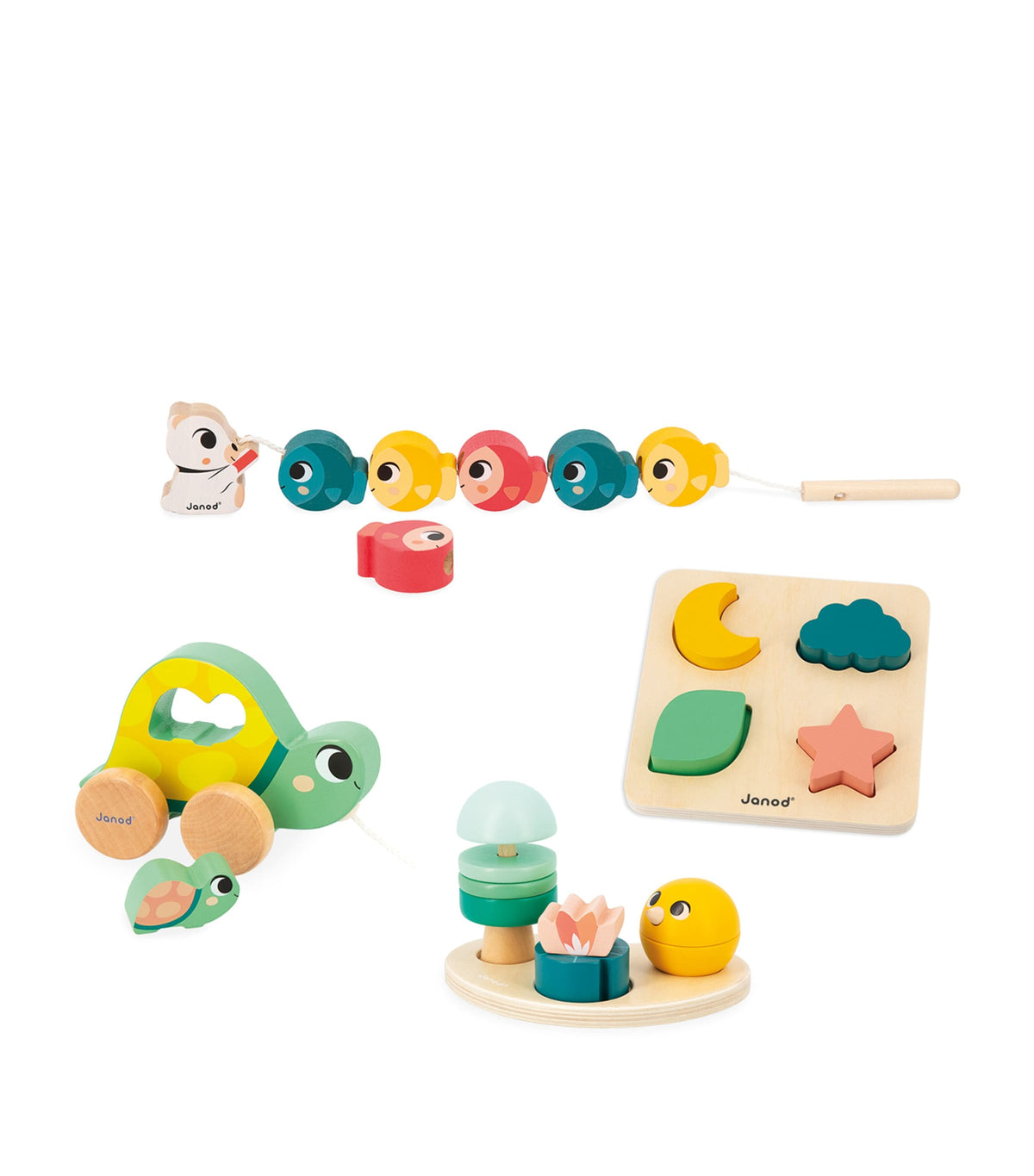 Fine Motor Skills Toy Box with Threading Beads and Puzzle for 18-24 Month Olds