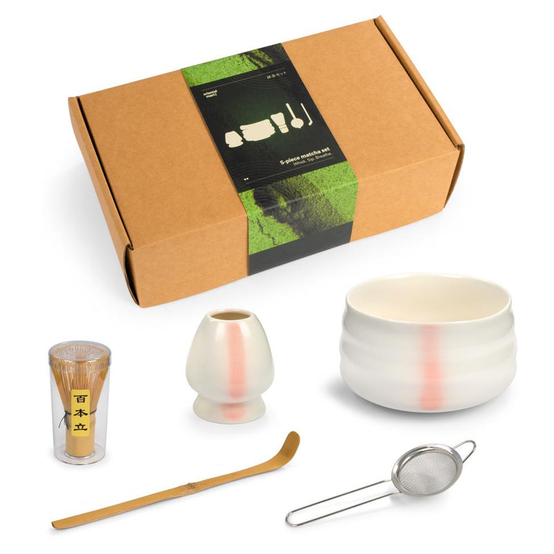 Traditional Japanese 5-piece matcha tea ceremony set, imported from the UK