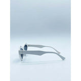 SVNX angular sunglasses white frame black lens UV400, imported from the UK