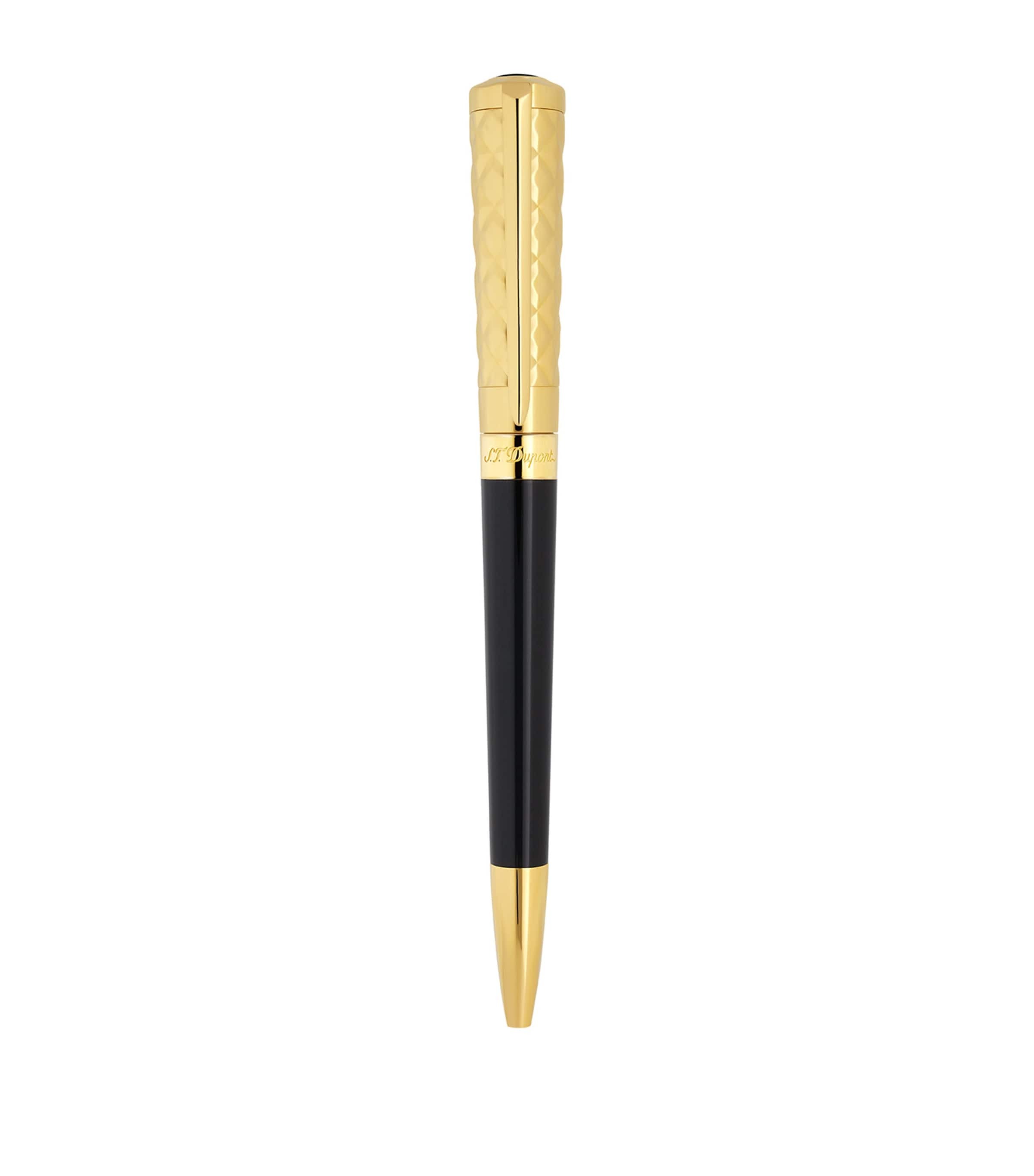 S.T. Dupont ballpoint pen with natural lacquer and palladium (British brand)