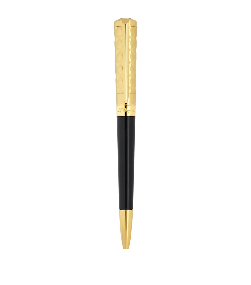 S.T. Dupont ballpoint pen with natural lacquer and palladium (British brand)