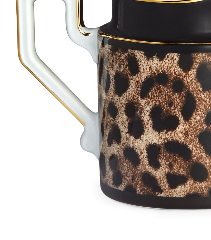 Dolce&Gabbana Casa porcelain leopard print milk jug 8.5cm - British product