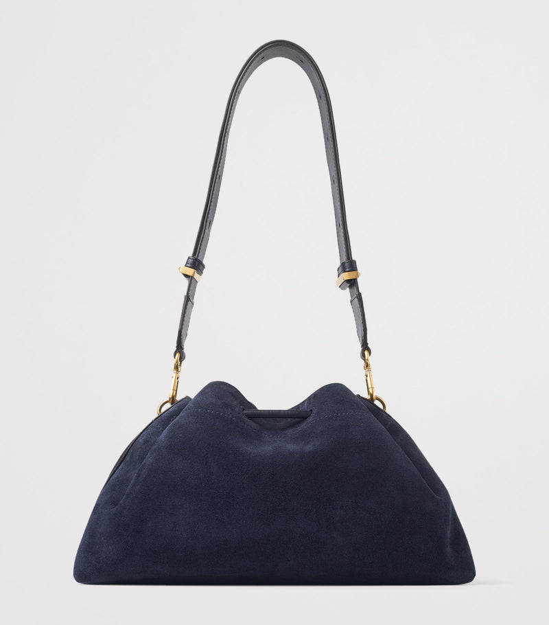 Jimmy Choo medium suede cinch shoulder bag (British brand)