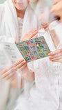 Lush Pictures For You greetings card with pin badge, UK version