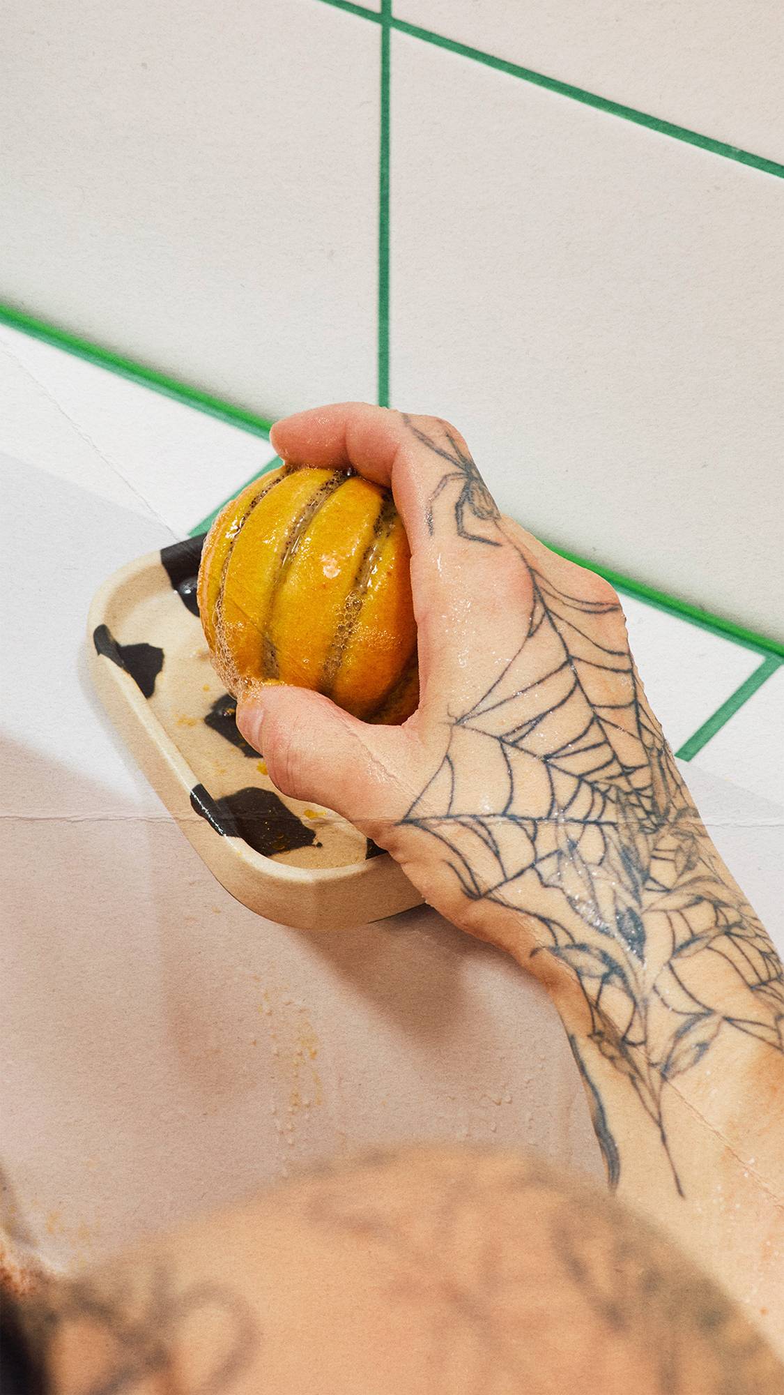 Lush Pumpkin Scrubee body scrub, imported from the UK