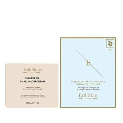 Superdrug Erth Skin London Snail Mucin Cream and Hydrogel Eye Pads Rejuvenation Set 50ml + 10 Eye Pads- Buy online at McGrocer