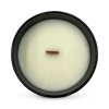 Black plum rhubarb scented wood wick candle, imported from the UK