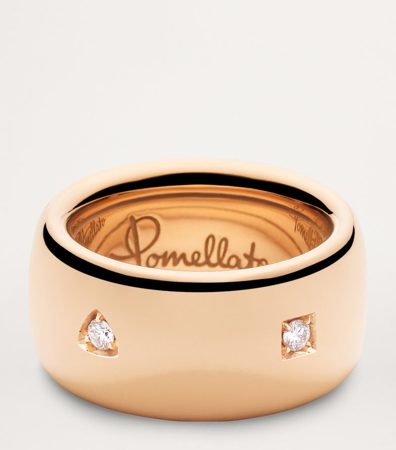 Pomellato Iconica rose gold diamond ring, UK version