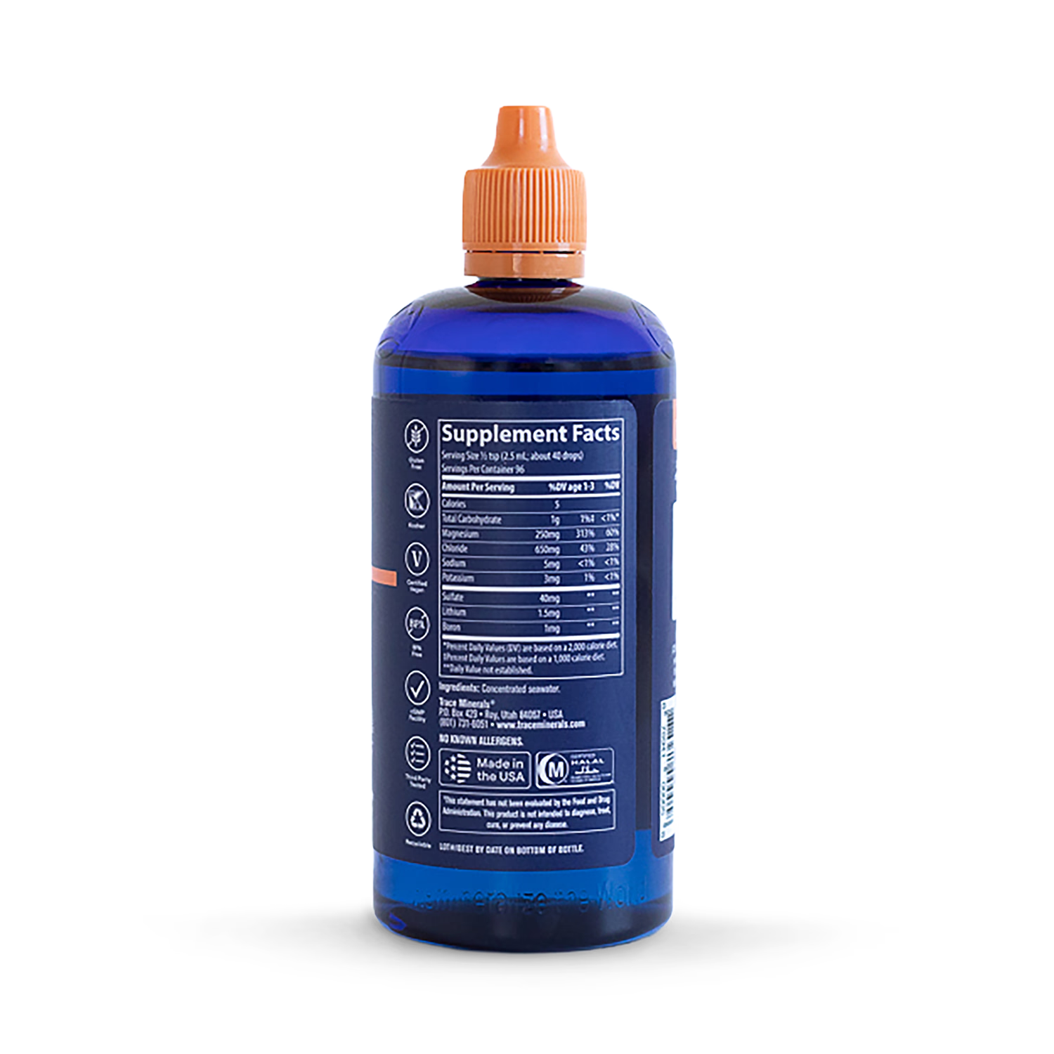 Trace Minerals ConcenTrace liquid mineral drops 237ml, UK version