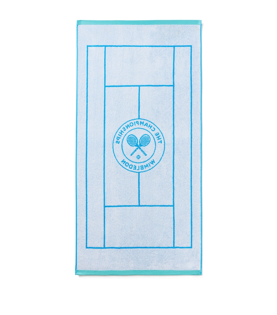 Christy Wimbledon Tennis Court bath towel 70cm x 133cm - British product