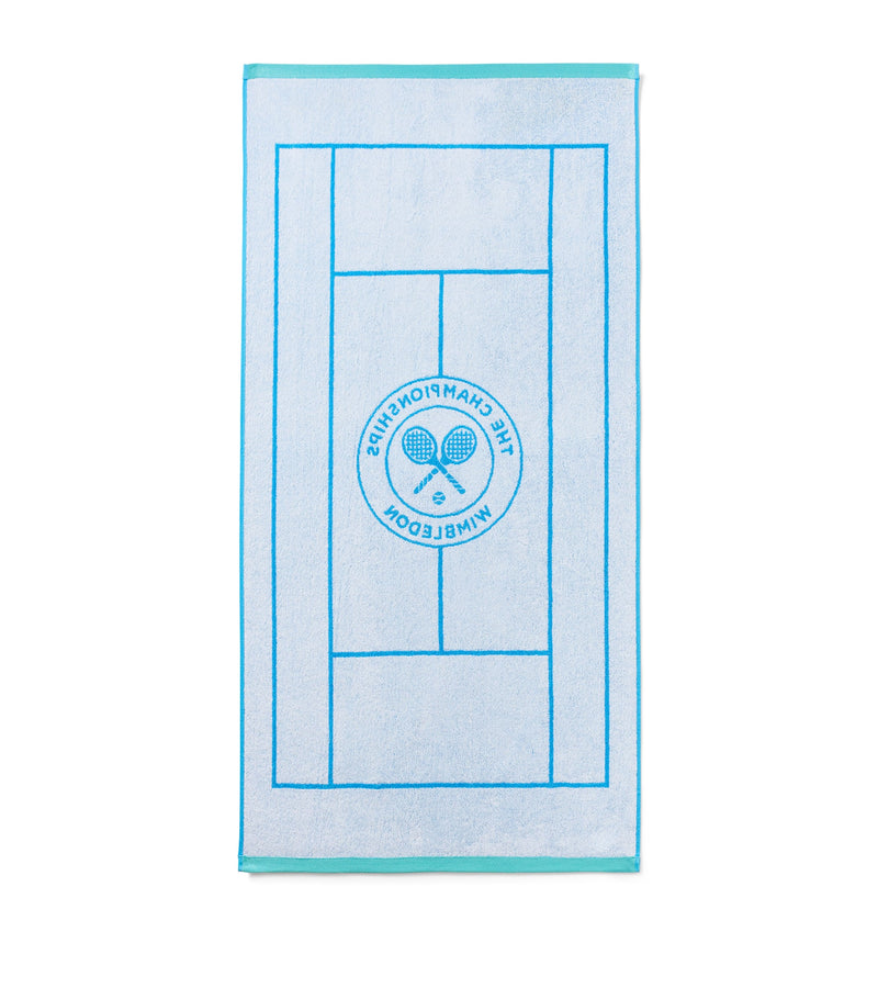 Christy Wimbledon Tennis Court bath towel 70cm x 133cm - British product