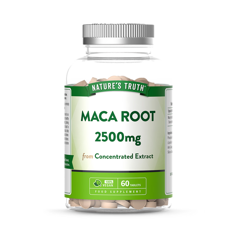 Nature's Truth maca root high strength tablets 2500mg, imported from the UK