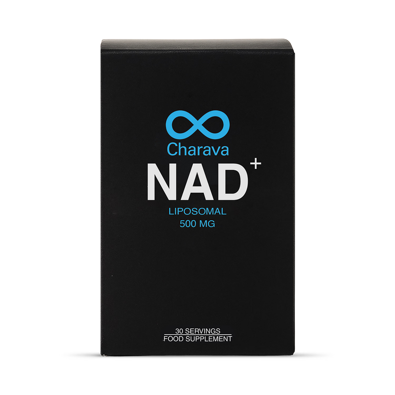 Charava NAD+500 liposomal capsules 500mg, imported from the UK