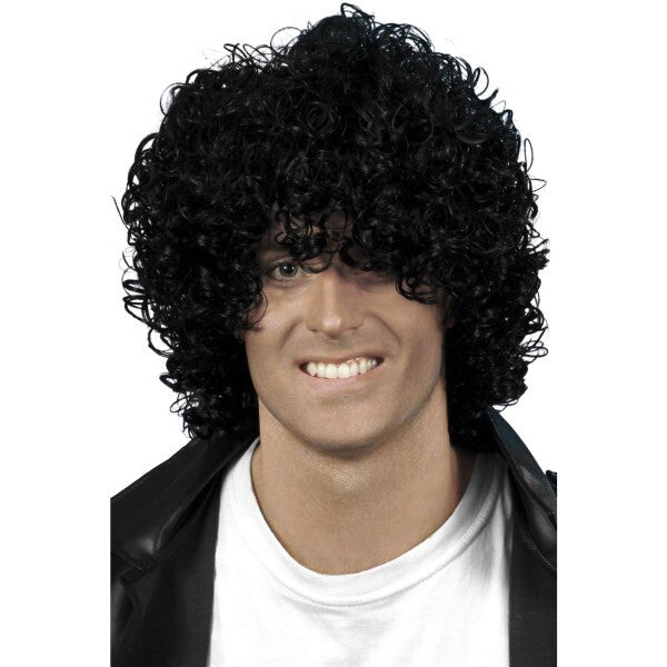 Smiffys Afro wet look wig black curly, UK version