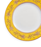 GINORI 1735 dinner plate with botanical wreath and gold trim 26.5cm, UK version