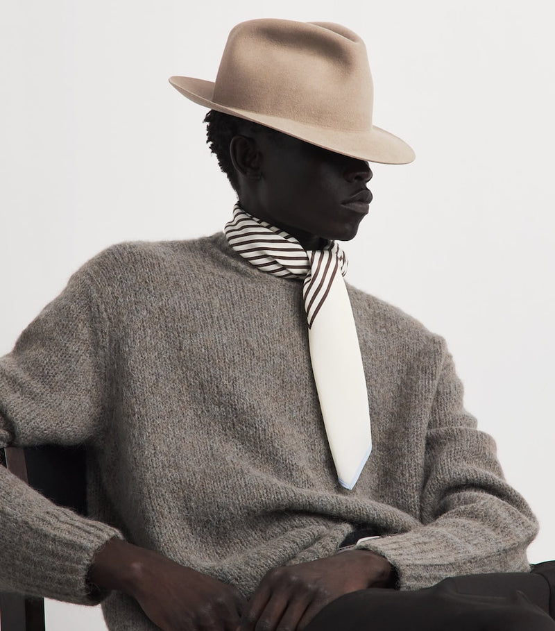 Giorgio Armani classic rabbit hair fedora, imported from the UK