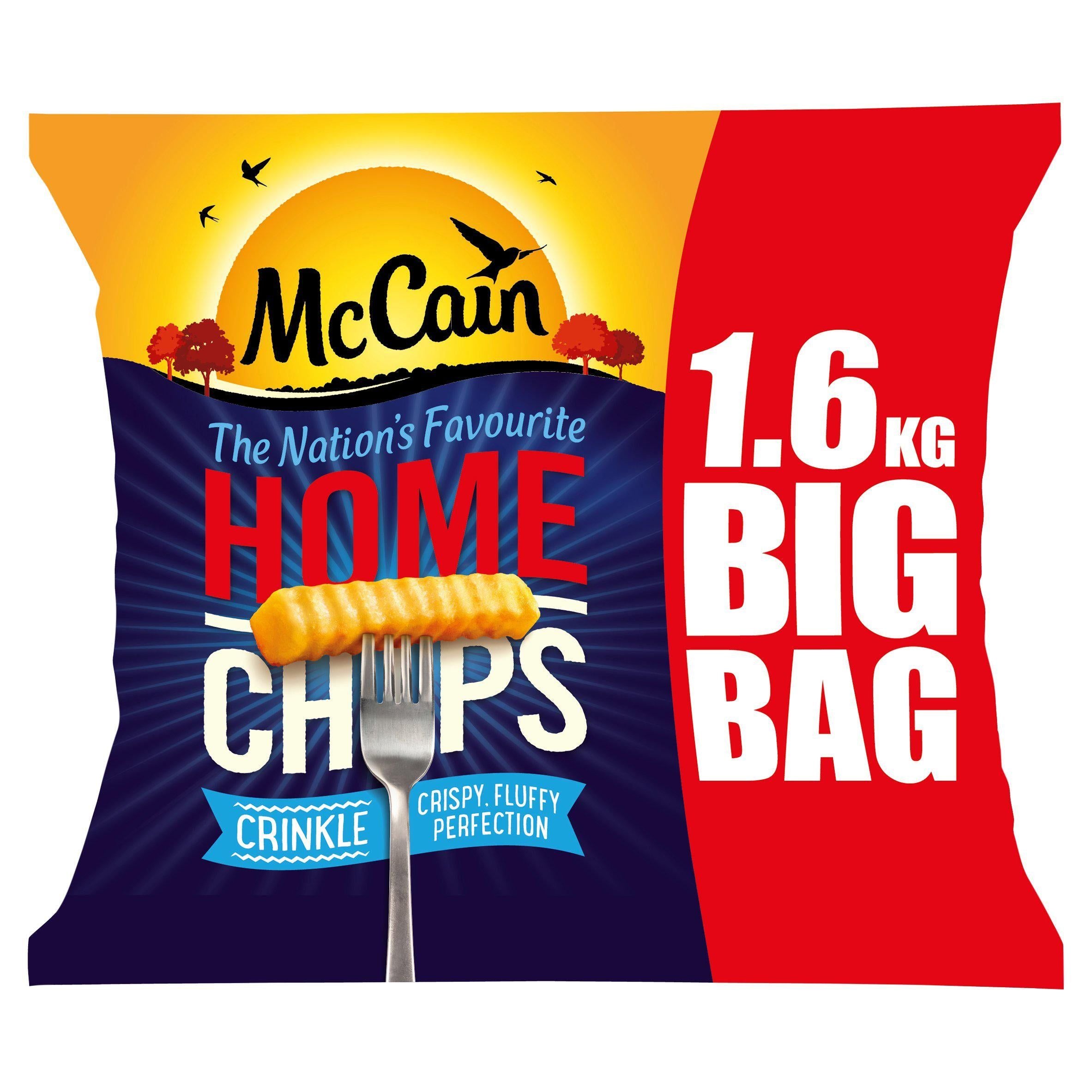 Mccain Home Chips Chips Crinkle 1.6kg GOODS Sainsburys   