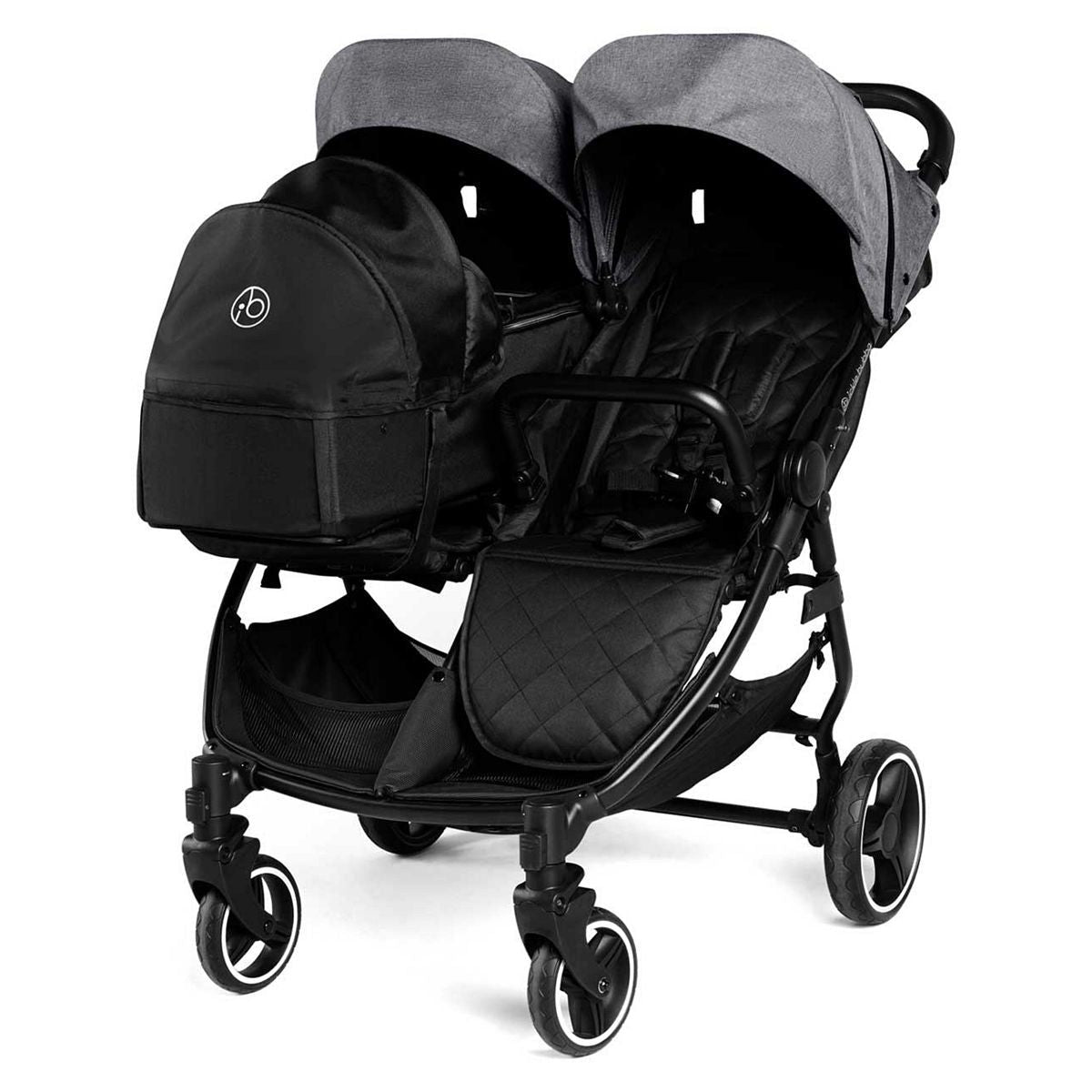 Ickle Bubba Venus Prime Double Stroller Black / Space Grey / Black GOODS Boots   