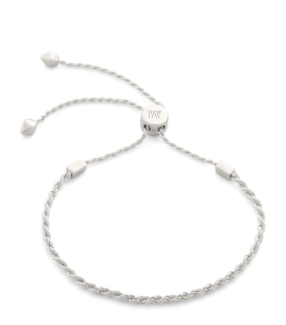 Monica Vinader Sterling Silver Corda friendship bracelet (British brand)
