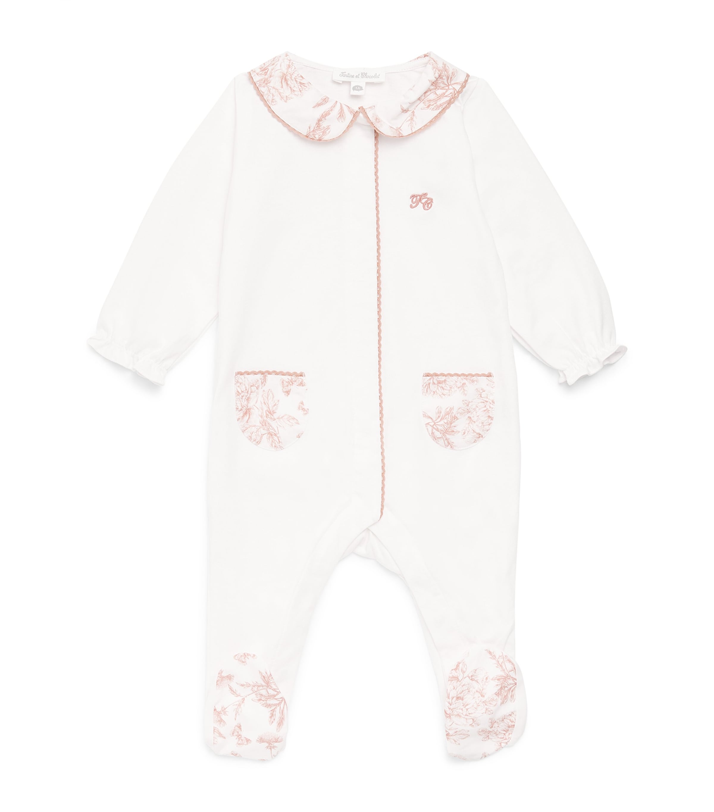 Tartine et Chocolat cotton embroidered all-in-one 0-24 months (British brand)
