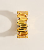 Suzanne Kalan yellow gold diamond sapphire ring size 7 - British product