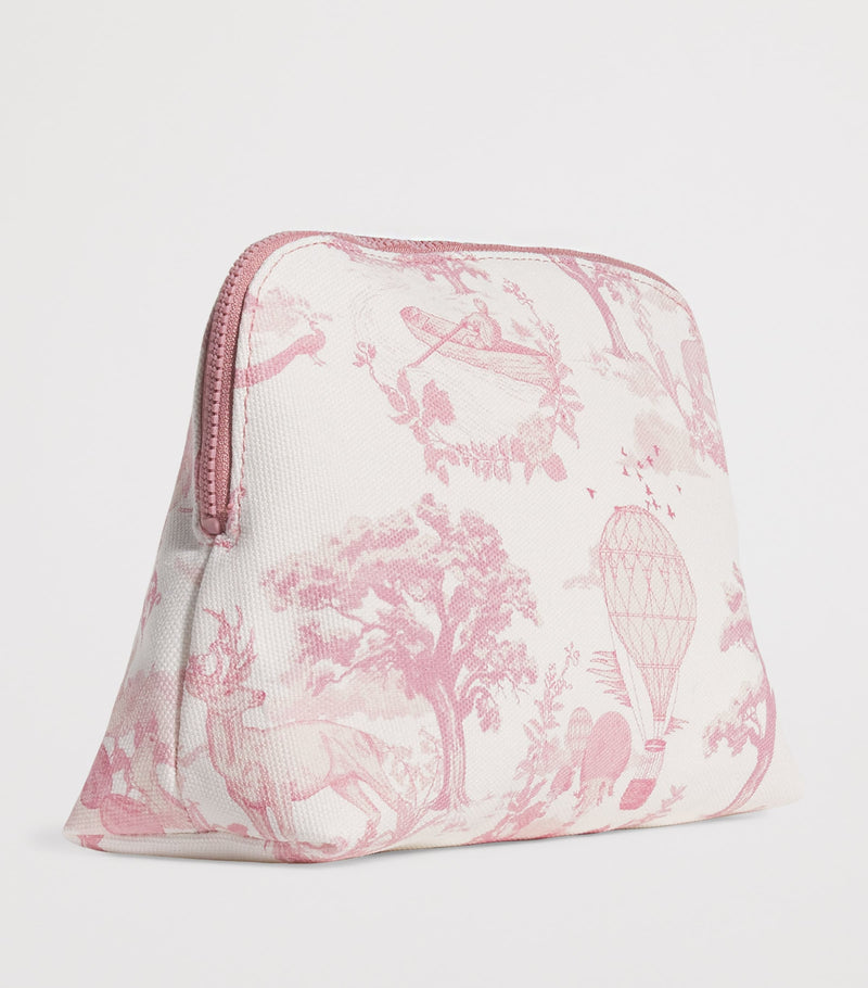 Harrods toile half moon cosmetic bag, UK version