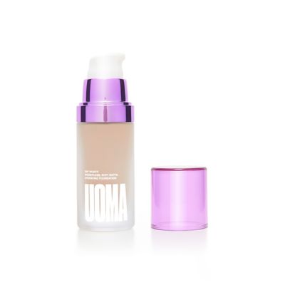 UOMA Beauty Say What?! Weightless Soft Matte Hydrating Foundation 30ml GOODS Boots White Pearl T1W  