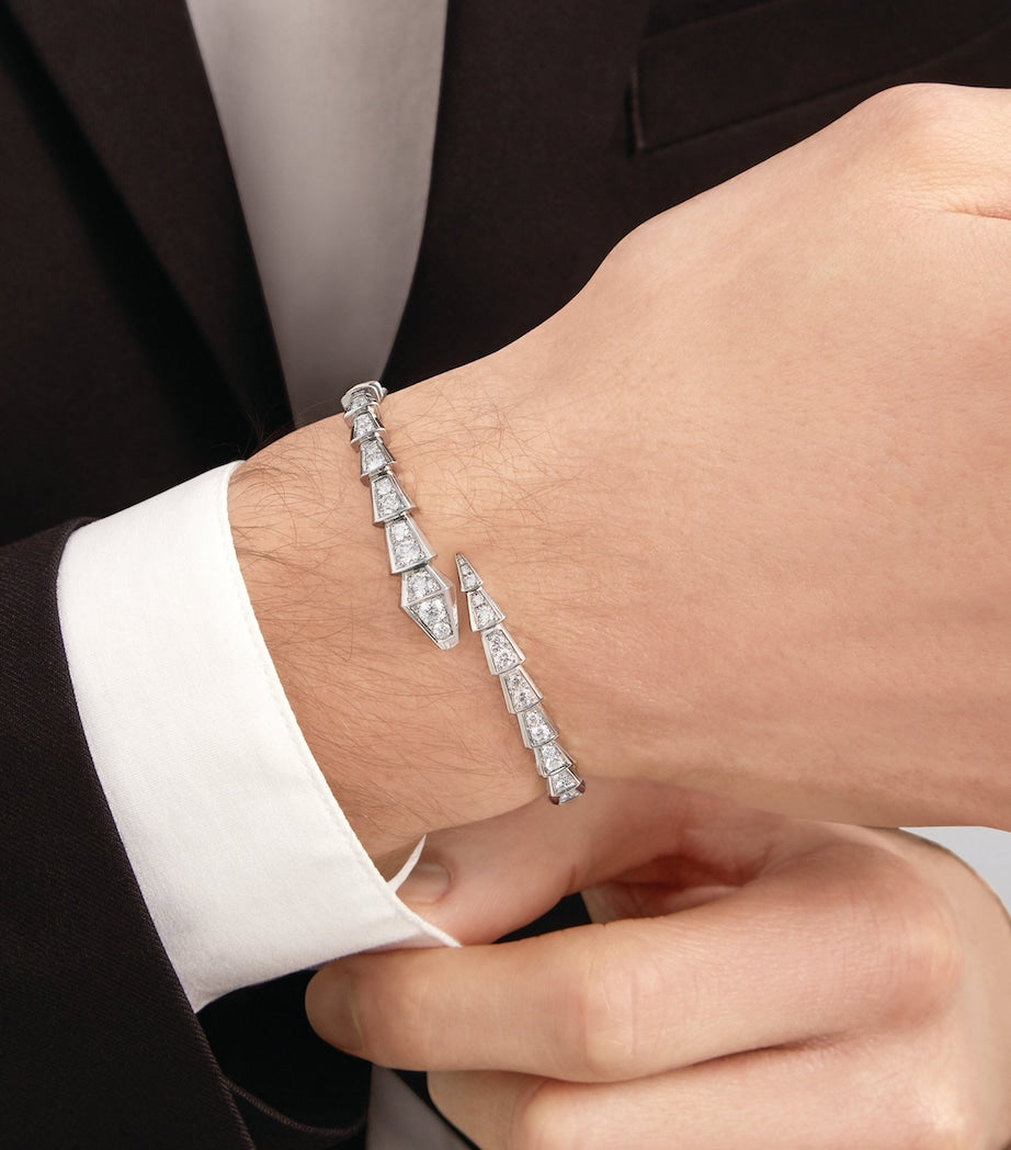 Bvlgari Serpenti Viper bracelet white gold diamonds (British brand)