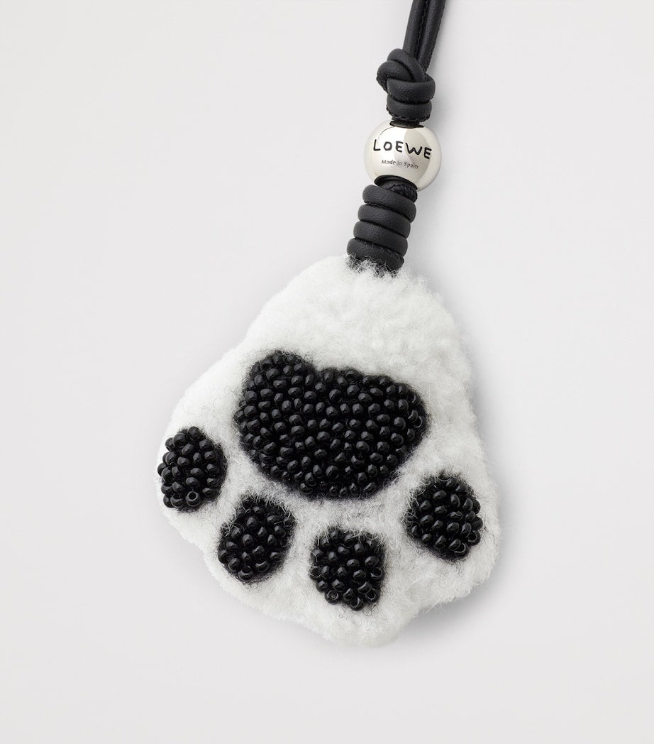 LOEWE fuzzy leather paw charm H18cm x W6cm approx (British brand)