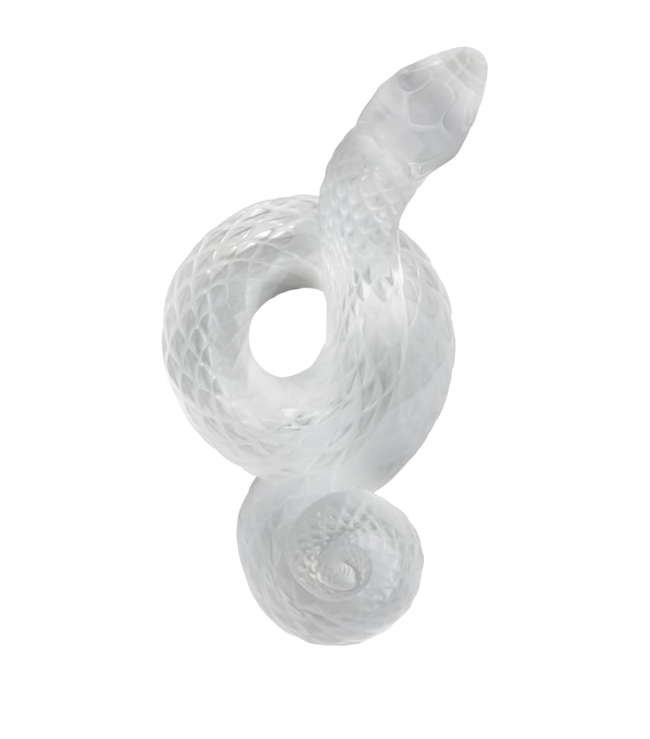 Lalique crystal snake sculpture, UK version