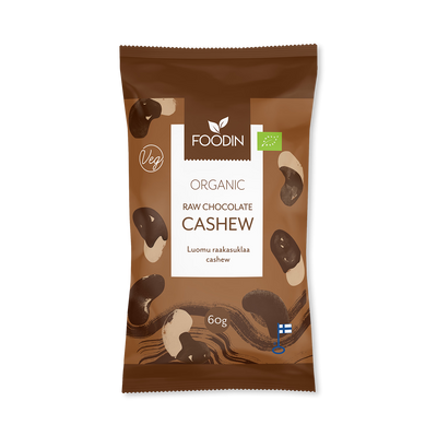 Holland & Barrett Organic Raw Chocolate Coated Cashew 8 x 60g- Buy online at McGrocer