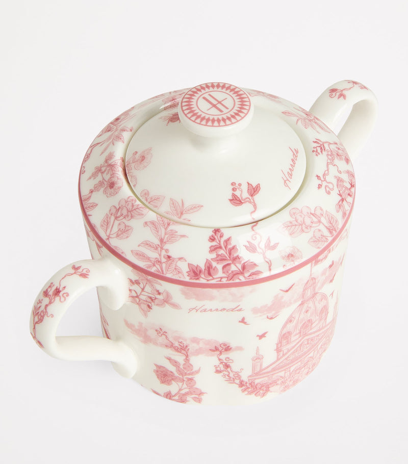 Harrods bone china toile sugar bowl, UK version