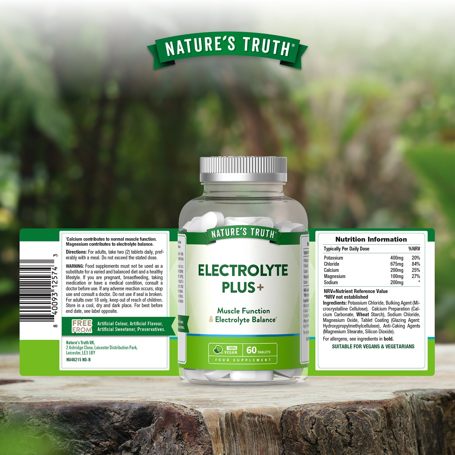 Nature's Truth Electrolyte Plus+ 60 tablets (British brand)