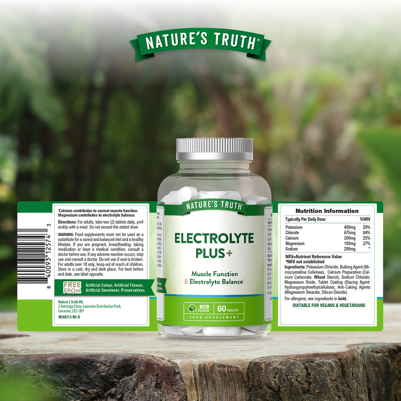 Nature's Truth Electrolyte Plus+ 60 tablets (British brand)