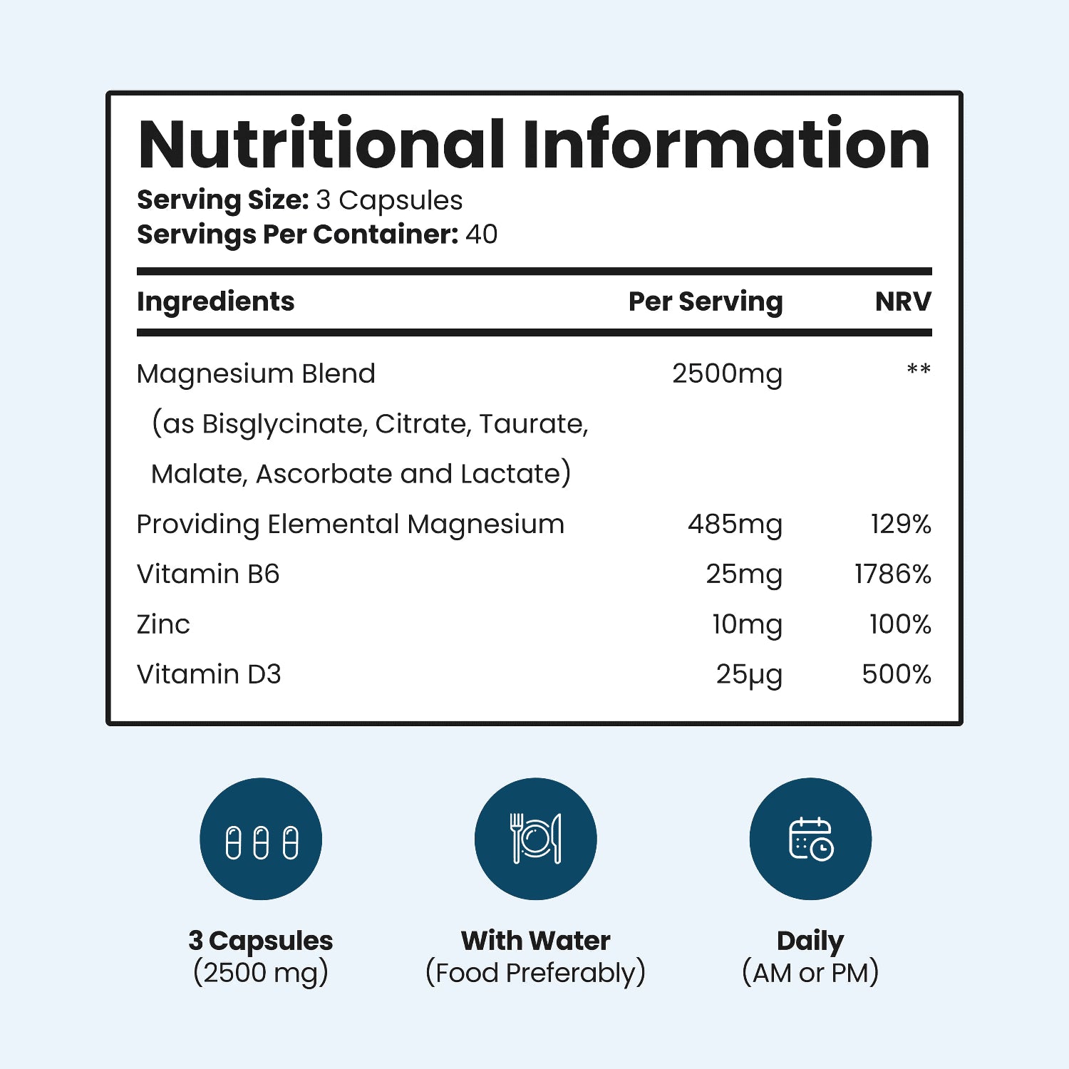 VitaBright Magnesium Complex supplement 120 capsules, imported from the UK