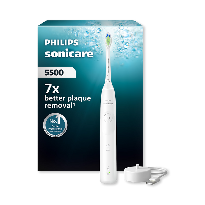 Philips Sonicare 5500 electric toothbrush white (British brand)