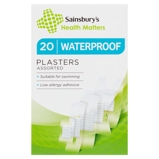 Sainsbury's Waterproof Plasters x20 first aid Sainsburys   