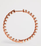 Harrods rose gold hoop earrings 2.00ctw (British brand)