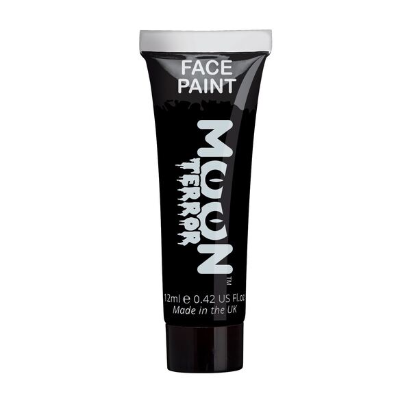 Moon Terror face paint midnight black colour, imported from the UK