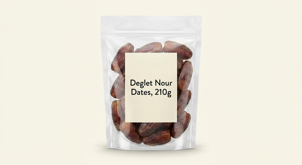 Holland & Barrett Deglet Nour Dates 210g, imported from the UK